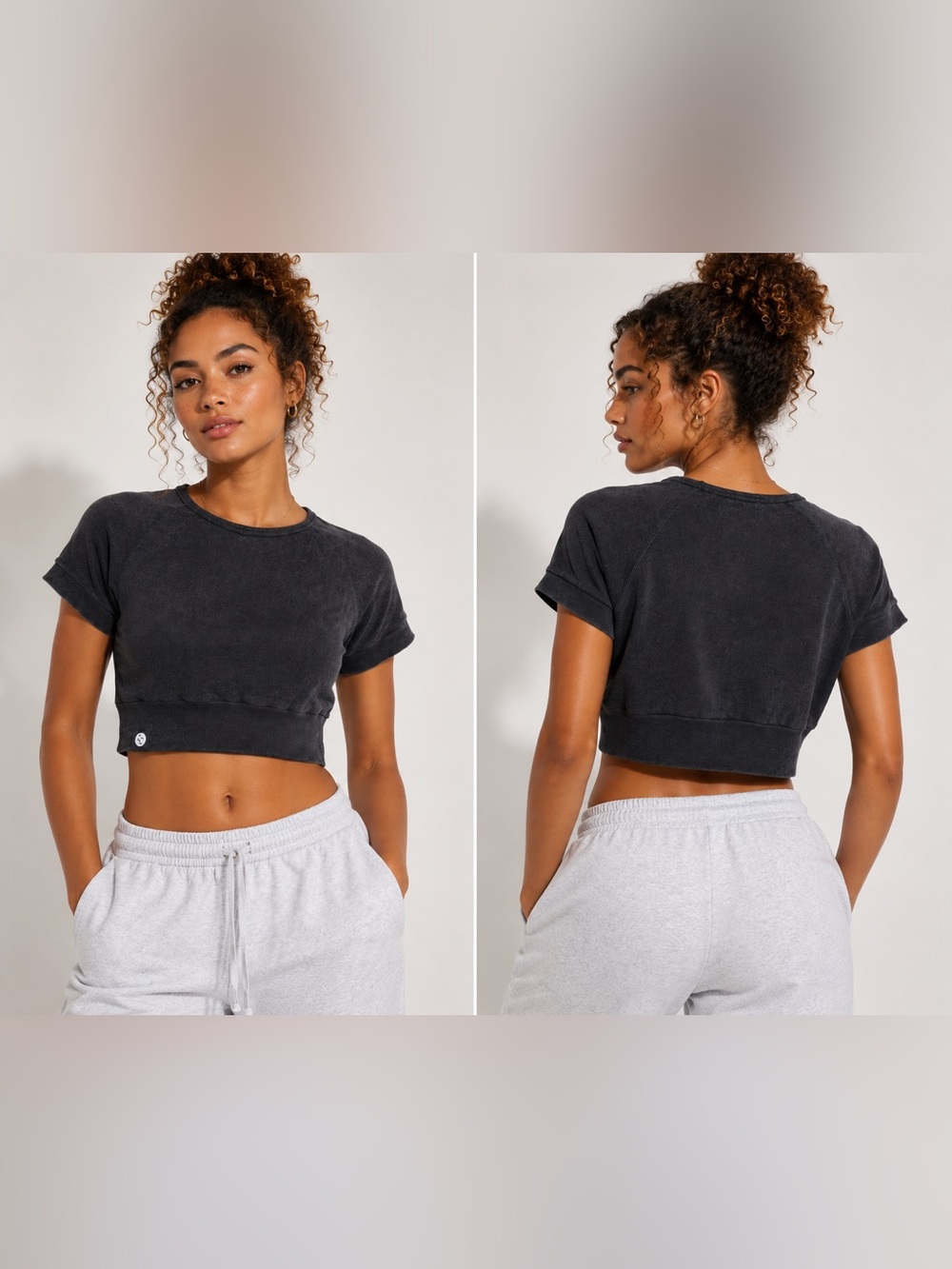 NWT Stacci Athletics Calista Seamless Crop Top Night Dust Medium